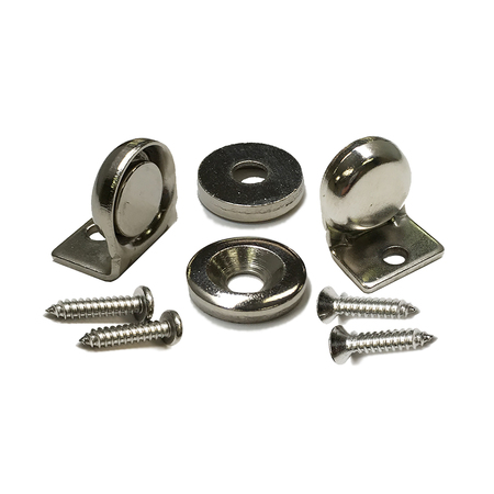OBECO ObeCo OBPR-DM-AM-1/2 1/2" Angle Mount Magnet, Cup, and Strike Plate - Set of 2 OBPR-DM-AM-1/2